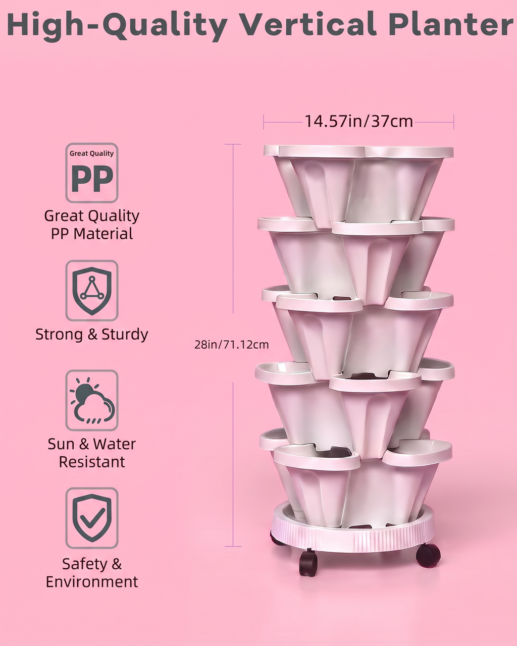 5 Tier Vertical Planter FULL SET